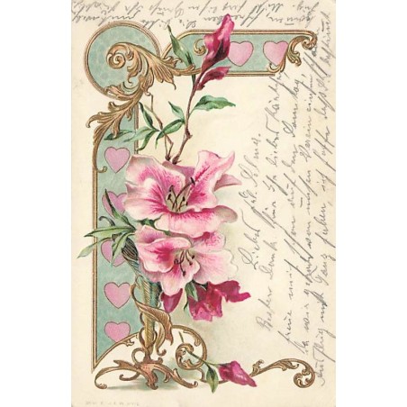 n°26797 - Carte Gaufrée - Art Nouveau - Fleurs