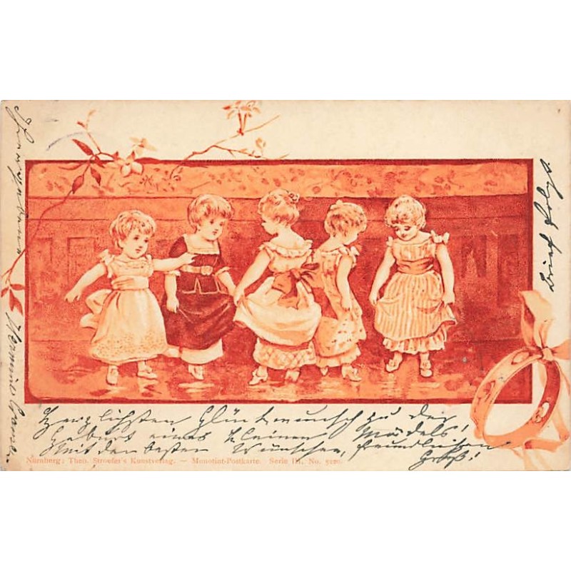 n°26810 - Fantaisie - Stroefer's serie III n°5220 - Fillettes dansant
