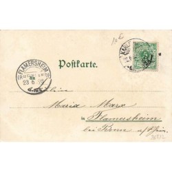 n°26812 - Fantaisie - Stroefer's serie II n°5130 - Des fillettes et un garçon se tenant par la main dans un pré