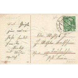 n°26833 - Carte Gaufrée - Nouvel An - Frohes Neujahr - Jeune garçon tenant du houx