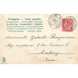 n°26838 - Fantaisie - Carte Gaufrée - Enfants dans un médaillon, avec des poupées