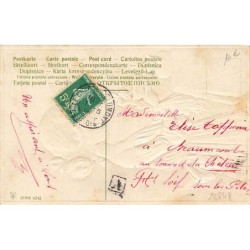 n°26848 - Carte Gaufrée - serie 6742 - 1er Avril - Femme buvant une tasse de café