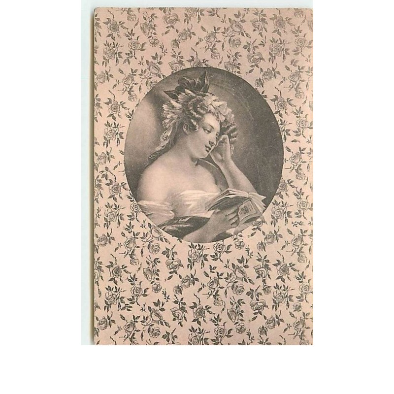 n°12916 - Jeune femme lisant