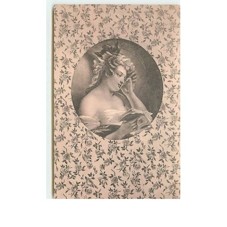 n°12916 - Jeune femme lisant