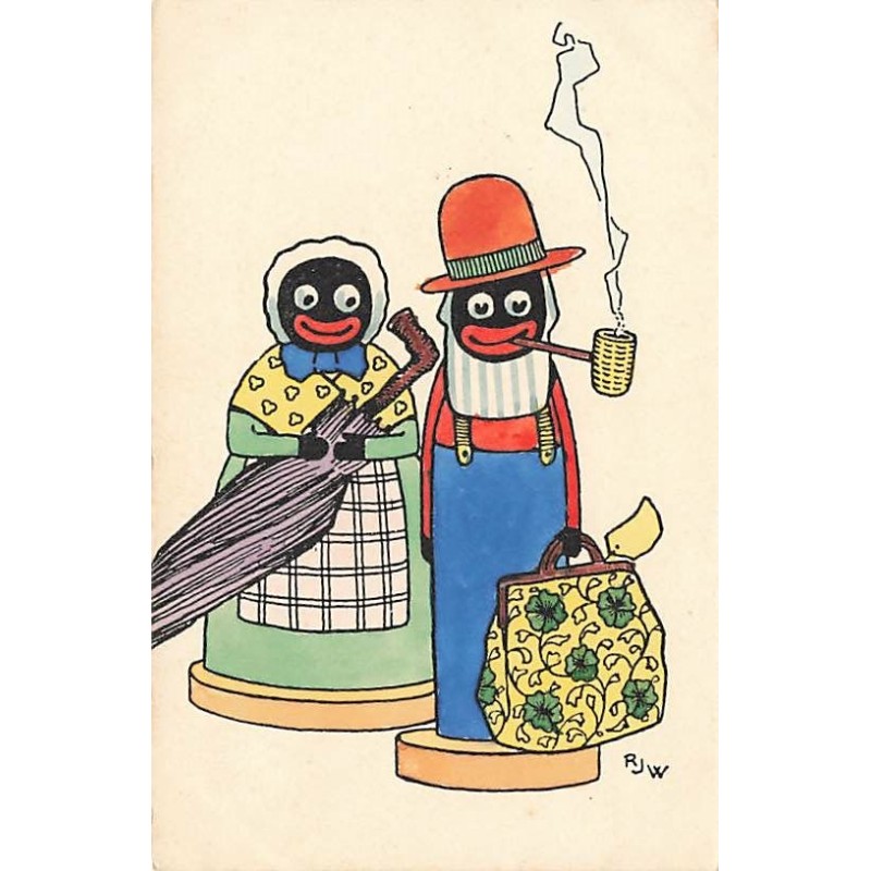 n°26860 - Illustrateur - MM Vienne 363 - R.J.W. - Couple de poupées noirs