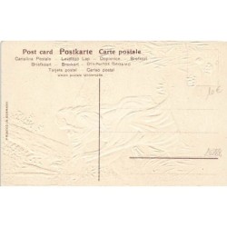n°26888 - Carte Gaufrée - ser. 618 - Jeune femme au bord de l'eau, et de nénuphar