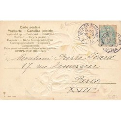 n°26894 - Carte Gaufrée - Cake-Walk - Singes habillés dansant