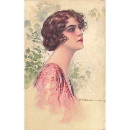 n°26903 - Illustrateur - T. Corbella - Jeune femme de profil