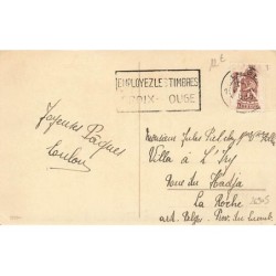 n°26905 - Style Baumgarten - Joyeuses Pâques - Couple de lièvre donnant un biberon - Animaux habillés