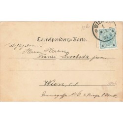 n°26906 - Pâques - Fröhliche Ostern - Famille de lièvres se promenant - Animaux habillés