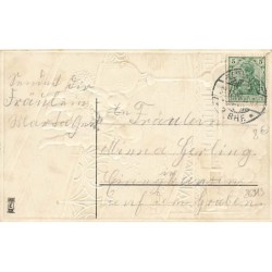 n°26913 - Carte Gaufrée - Nouvel An - MSIB 14159 - Enfants sur un quai à minuit - Train