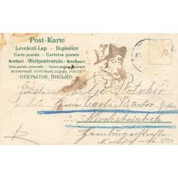 n°26920 - Carte Gaufrée - Fröhliche Weihnachten - Ange Gardien portant un enfant lisant et des jouets