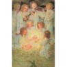 n°26937 - Gnadenreiche Weihnachten - Anges autour d'un bébé - Scène de la nativité