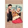 n°26945 - Carte Gaufrée - serie 8624 - Jeune couple hollandais au bord de l'eau - Poupée - Moulin à vent