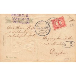 n°26946 - Carte Gaufrée - serie 8624 - Jeune couple hollandais dansant au bord de l'eau