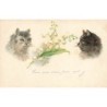 n°26948 - Animaux - Chats regardant du muguet