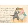 n°26950 - Animaux habillés - Style Wain - Stroefer's Serie V  n°5271 - Couple de chats en tenue de bal
