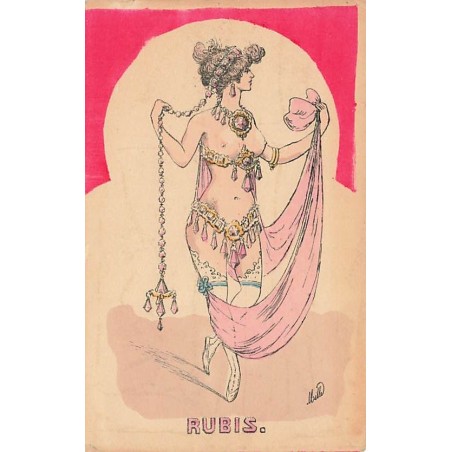 n°26953 - Illustrateur - Mille - Rubis - Jeune femme en tenue légère