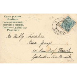 n°26957- Carte Gaufrée - Noël - Fröhliche Weihnachten - Deux anges l'un tenant une plume, et autre une lyre