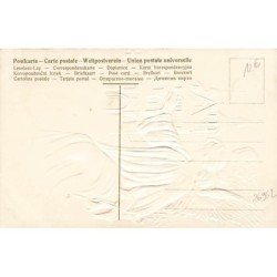 n°26962 - Carte Gaufrée - Noël - Fröhliche Weihnachten - Ange Gardien veillant sur une église