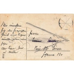n°26972 - Carte Gaufrée - Nouvel An - MSIB 13971 - Anges transportant des paquets, des sacs de pièces