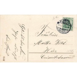 n°26975 - Carte Gaufrée - Nouvel An 1911 - Avion passant au-dessus d'un bord de mer