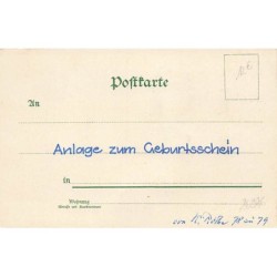 n°26976 - Nouvel An - Fröhliches Neues Jahr 1901 - Fillette avec des roses dans les cheveux
