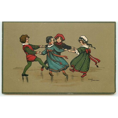 n°10312 - Carte Illustrateur - Ethel Parkinson - Enfants faisant une ronde