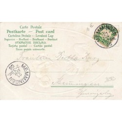 n°26983 - Carte Gaufrée - Pâques - Fröhliche Ostern - Anges, fées avec des ailes ramassant des oeufs
