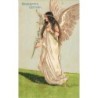 n°26985 - Carte Gaufrée - Mailick - Gesegnete Ostern - Ange gardien cueillant des flerus