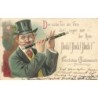 n°26987 - Carte Gaufrée - Hoch Hoch Hoch !- Homme jouant de la flute traversière