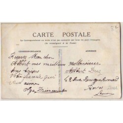n°27001 - Carte Brodée avec rabat - Fleurs Pensées et Marguerite