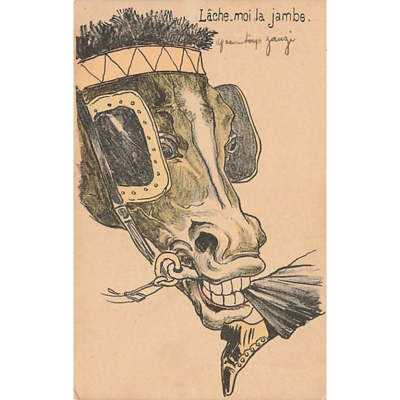 n°27005 - Fantaisie - Lâche-moi la jambe - Cheval