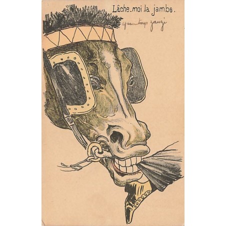 n°27005 - Fantaisie - Lâche-moi la jambe - Cheval