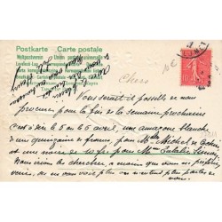 n°27011 - Carte Gaufrée - Clapsaddle - Joyeuses Pâques - Lapin jouant de la trompette près d'un oeuf