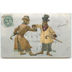 n°12957 - Lapins habillés...