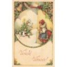 n°27036 - Noël - L. Ernapova - Vesele Vanoce - Jeune fille regardant des anges décorant un sapin