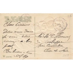 n°27039 - Carte Gaufrée - Flatscher - Mais les bambins font des bêtises - Fillette portant un teckel, près d'un bébé