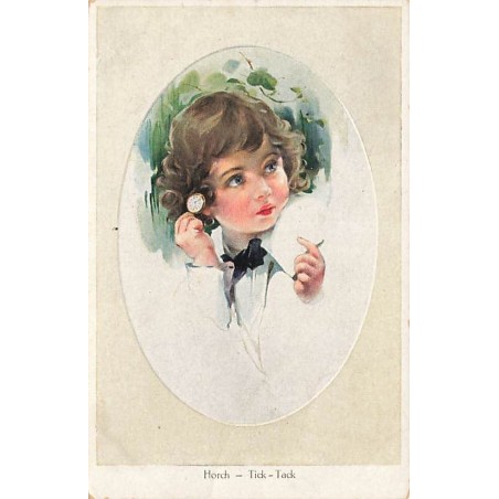 n°27042 - Fantaisie - Horch - Tick-Tack - Enfant écoutant une montre