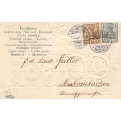 n°27075 - Carte Gaufrée - Nouvel An - Glückliches Neujahr ! 1905 - Enfants trinquant