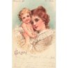 n°27091 - Fantaisie - Gruss - Jeune femme câlinant un bébé