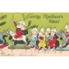 n°27131 - Nouvel An - Illustrateur Lion - Meilleurs Voeux - Défilé d'enfants portant des épées en bois