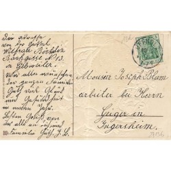 n°27136 - Carte Gaufrée - SER 281 - Nouvel An - Fillette fermant un porte-monnaie rempli de pièces