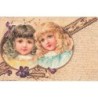 n°27146 - Fantaisie - Portraits de deux fillettes