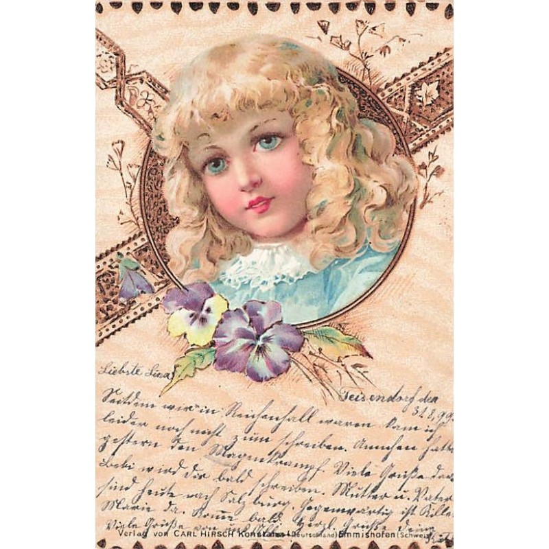 n°27147 - Fantaisie - Portrait d'une fillette blonde