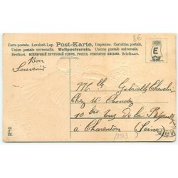 n°12983 - Carte Gaufrée - Amitié Sincère - Ange porté par une colombe