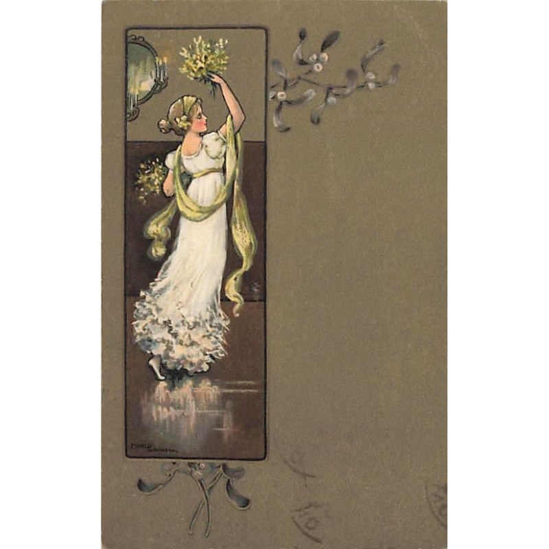n°27151 - Illustrateur Ethel Parkinson - MM Vienne n°310 - Jeune femme dansant en tenant un bouquet