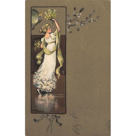 n°27151 - Illustrateur Ethel Parkinson - MM Vienne n°310 - Jeune femme dansant en tenant un bouquet