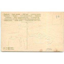 n°12984 - Carte Gaufrée - With tender love - Ange forgeant des coeurs