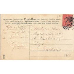 n°27197 - Carte Gaufrée - MSIB 455 - Jeune fille tenant une lettre et un bouquet de muguet